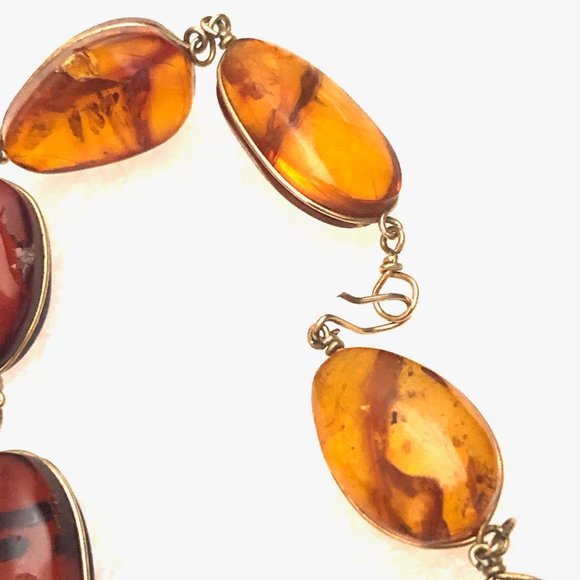 Wire Wrapped Baltic Amber Necklace – Aura Charms Amber Wire Wrapped Necklace